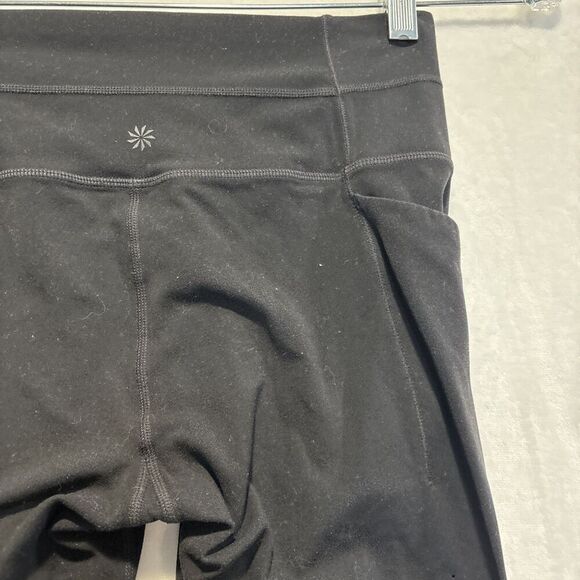 Athleta Women's Chakra 7/8 Tight Powervita Leggings Black Size Small Laser Cut - Picture 10 of 16